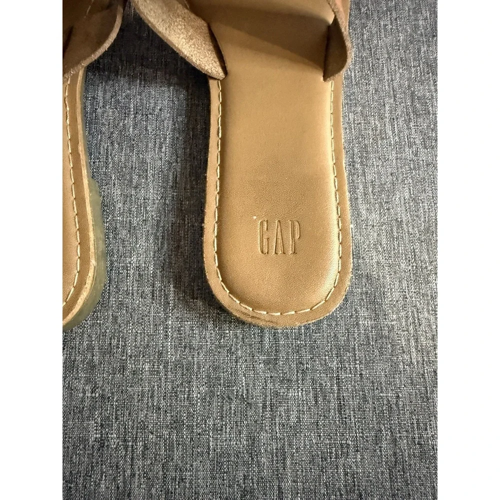 GAP Double Strap Slides Color Cognac Women's Sz 7